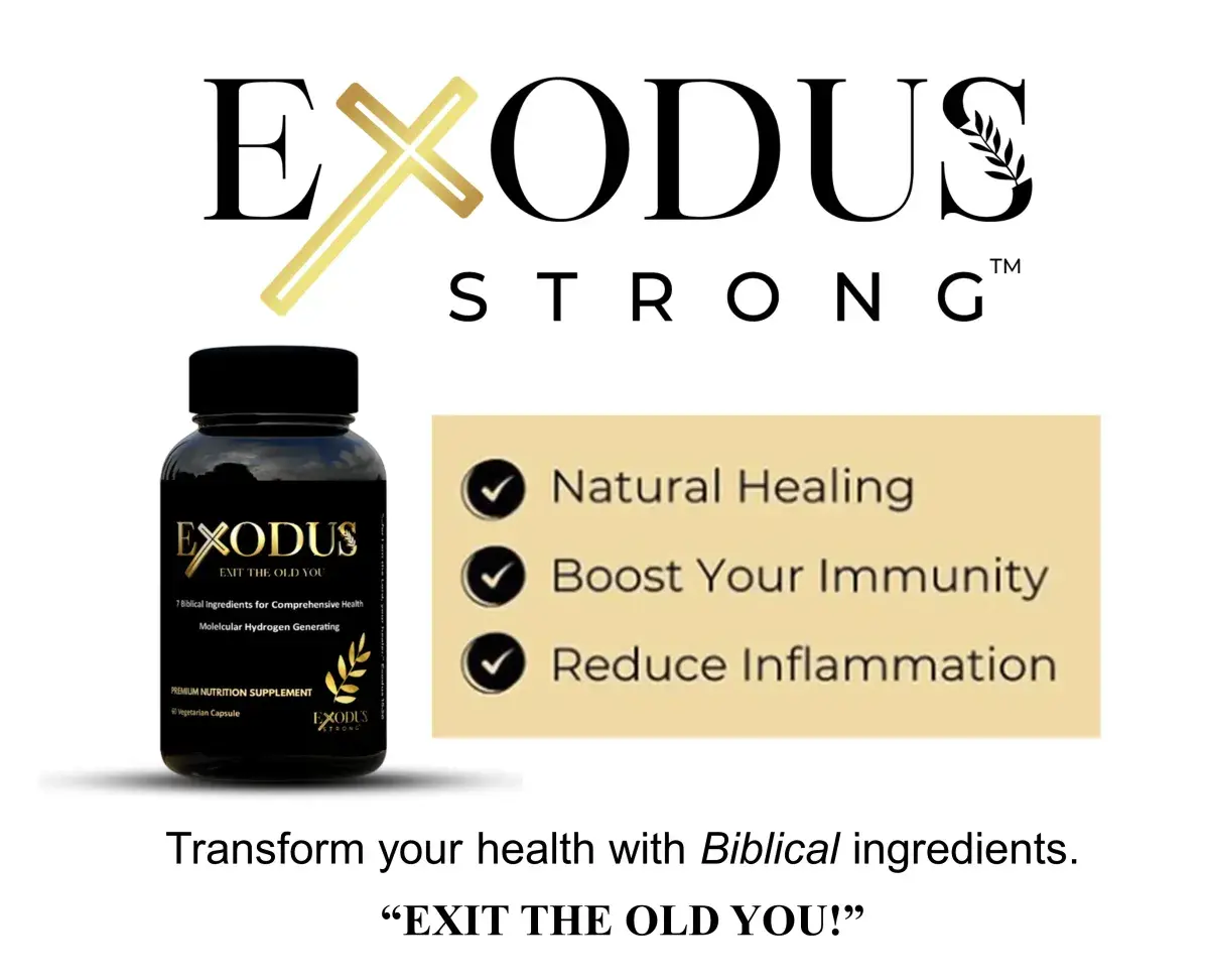 Reclaim your energy and restore your spirit with Exodus Strong—a faith-based wellness program that renews your body and connects you with a supportive community of like-minded believers.Use promo code HISGLORY to receive 15% off!  
