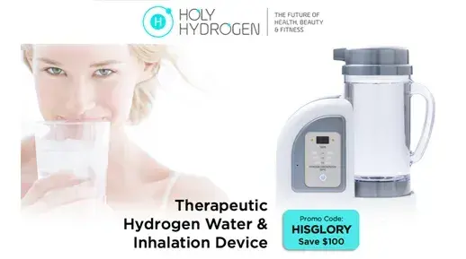 Revitalize your health with the Lourdes Hydrofix, the global standard for producing therapeutic hydrogen water and gas for safe, effective drinking and inhalation.Save $100 with promo code HIS GLORY!