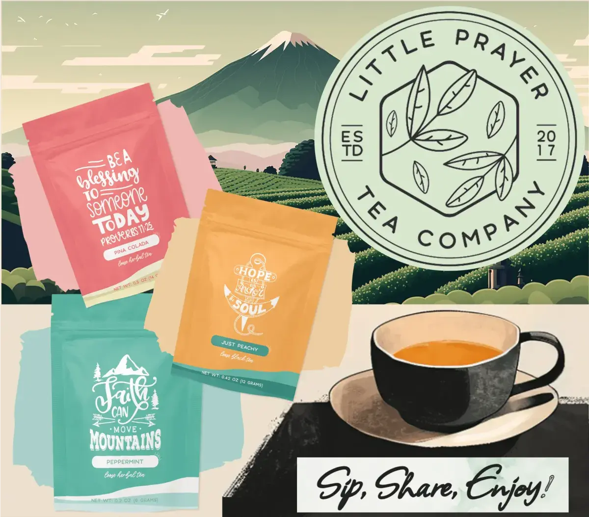 Sip with purpose through Little Prayer Tea Company—faith-filled blends that nourish body and spirit while supporting single moms and expectant mothers.Get 15% off with promo code  HISGLORY!