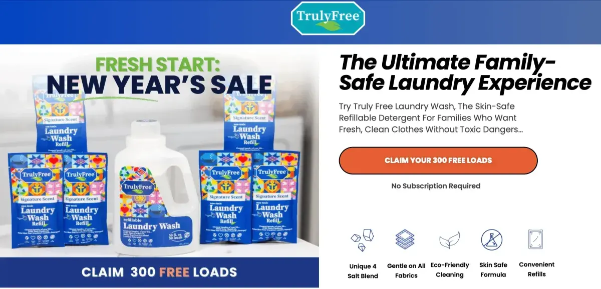 Ditch harsh chemicals and clean smarter with Truly Free. This non-toxic brand offers plant-based, refillable products that are safe for your home, family, and the planet. Start with their powerful stain removal system and receive 100 FREE loads of laundry detergent. Enjoy cleaner ingredients, safer homes, and a better way to live. Shop Truly Free with His Glory today.