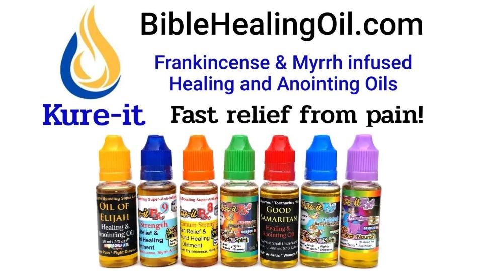 Soothe pain fast with Kure-it Rx9 Ultra, infused with sacred black frankincense and myrrh to heal wounds, calm inflammation, and strengthen your immune defense—naturally.  Use promo code HISGLORY for 20% off plus FREE 20ml Oil of Elijah with your first $99+ purchase!