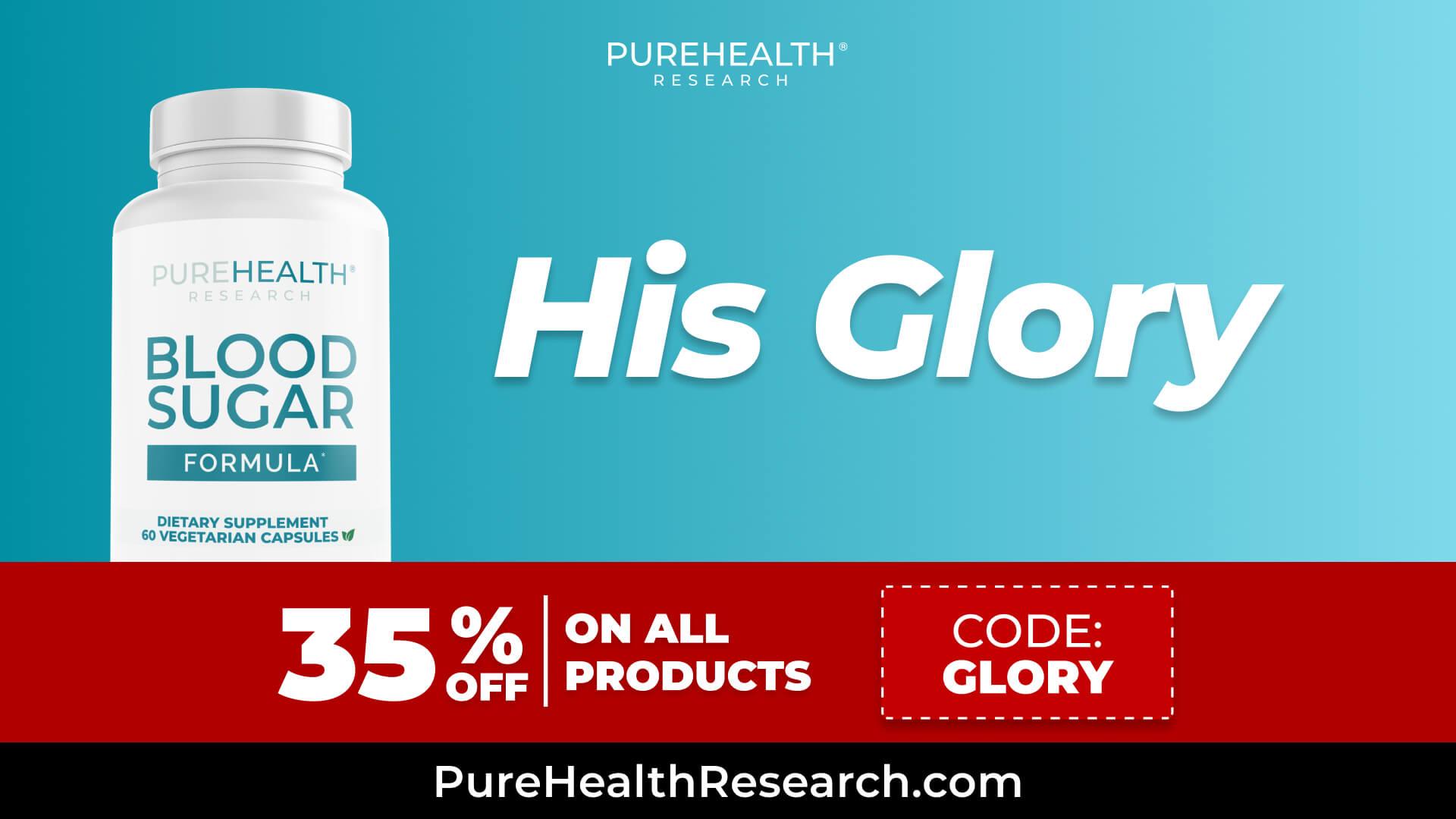 Support healthy blood sugar and boost your energy with PureHealth Research’s Blood Sugar Formula. This upgraded blend features premium, doctor-approved ingredients that also help support healthy cholesterol and reduce oxidative stress. Designed for daily wellness, it promotes balanced blood sugar and sustained energy naturally. Use promo code GLORY to save 35% today!