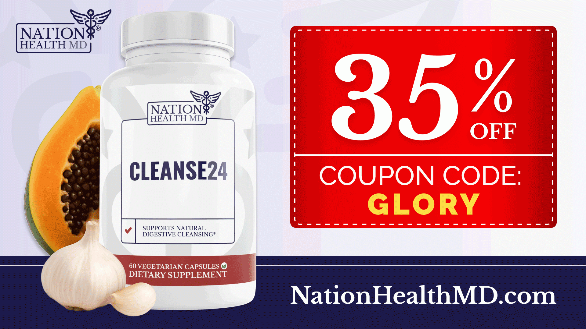 Are you tired of feeling like your gut is working against you?&nbsp;The real cause may be something you never thought of… But don't worry, we've got your back (and your belly!) Our premium Health Experts-approved parasite-cleansing formula is here to tackle those pesky critters that may be causing your digestive issues.&nbsp;That's why we created&nbsp;Cleanse24&nbsp;– a powerful blend of 8 parasite-busting ingredients that will leave you feeling rejuvenated and refreshed. As bloating, constipation, and embarrassing gas, fade, you can say hello to a flatter belly, increased energy, and sharper thinking.&nbsp;It’s time to kick those parasites to the curb!Use promo code GLORY to save 35%